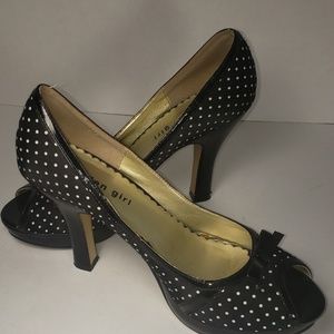 Madden Girl Polka Dot Peep Toe Pumps